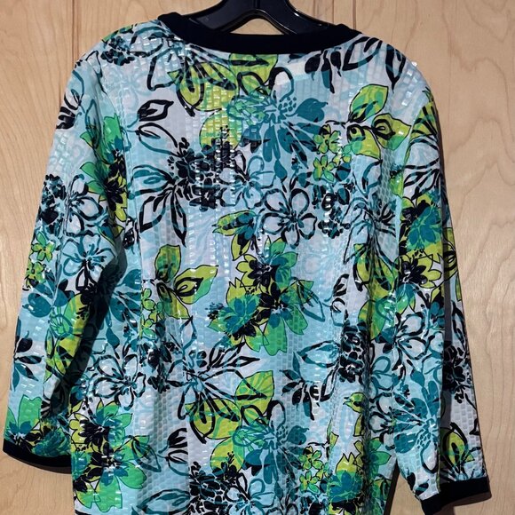 Laura Ashley Floral Cardigan/Jacket size 1X - Picture 2 of 3